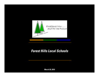 Forest Hills Local Schools




         March 20, 2010
 