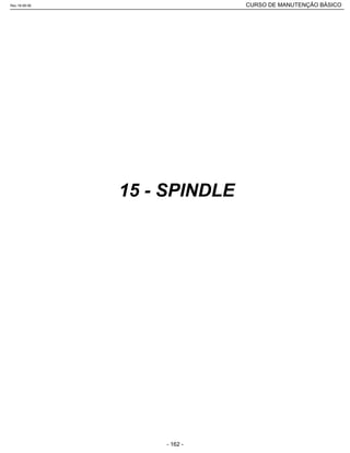 15 - SPINDLE
Rev.18-08-06 CURSO DE MANUTENÇÃO BÁSICO_________________________________________________________________________________________________________
- 162 -
 