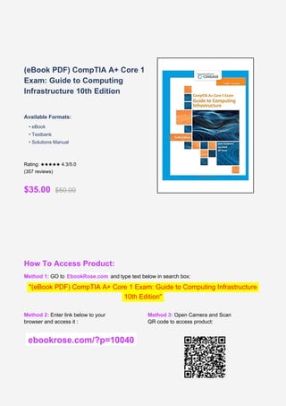 Comprehensive Guide to CompTIA A+ Core 1 Exam and Computing ...