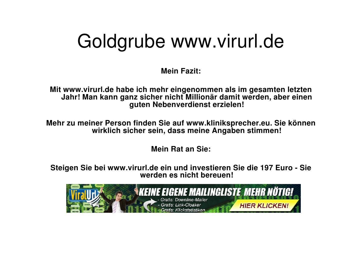 Er sucht sie goldgrube