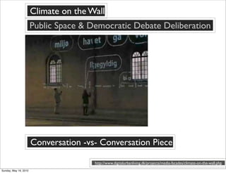Climate on the Wall
                       Public Space & Democratic Debate Deliberation




                       Conver...