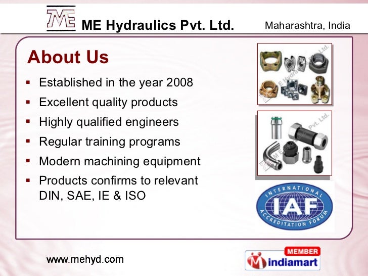M E Hydraulics Pvt. Ltd. Thane India