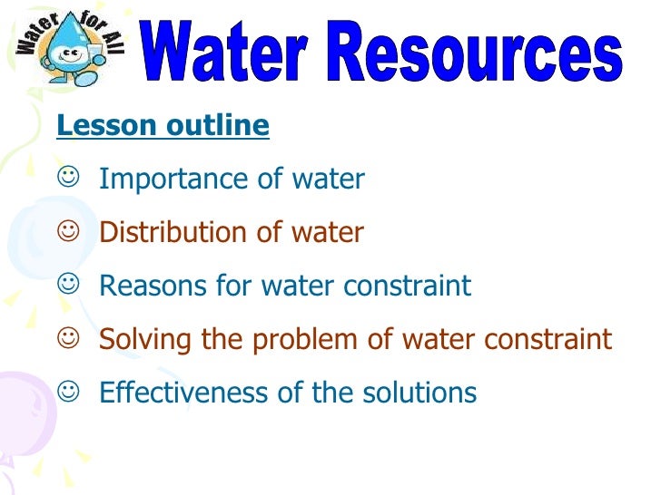 importance of water resource development