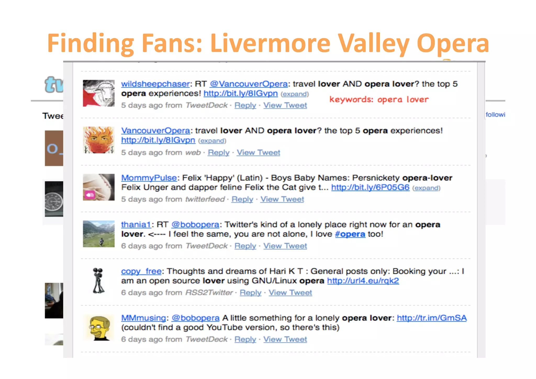 Finding Fans: Livermore Valley Opera 
 