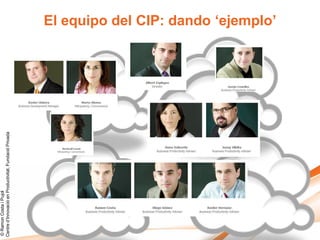 © Ramon Costa i Pujol
Centre d’Innovació en Productivitat, Fundació Privada


                                                        El equipo del CIP: dando „ejemplo‟
 