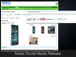 Nokia Social Media Release
 