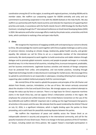 3
coordination among the G7 on the region, to working with regional partners, including ASEAN and its
member states. We re...