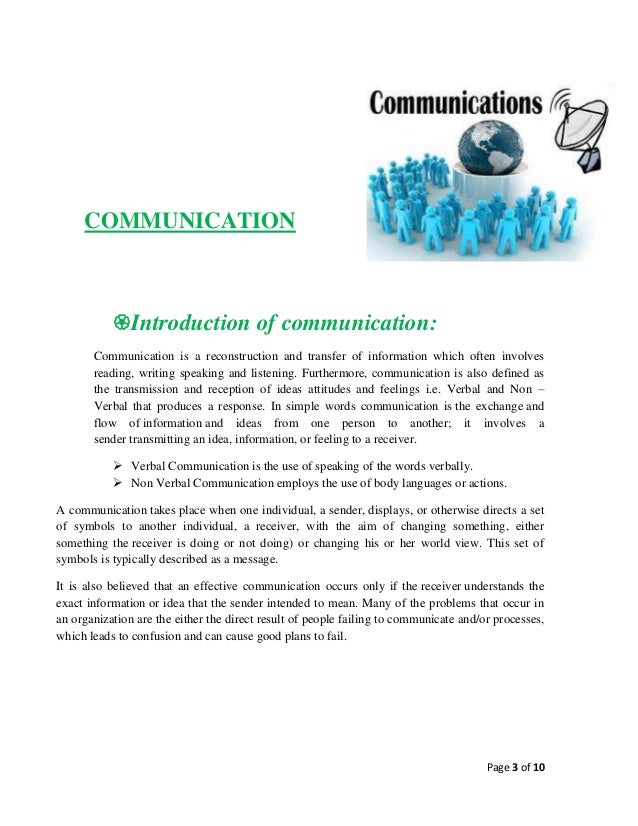 introduction to business communication assignment