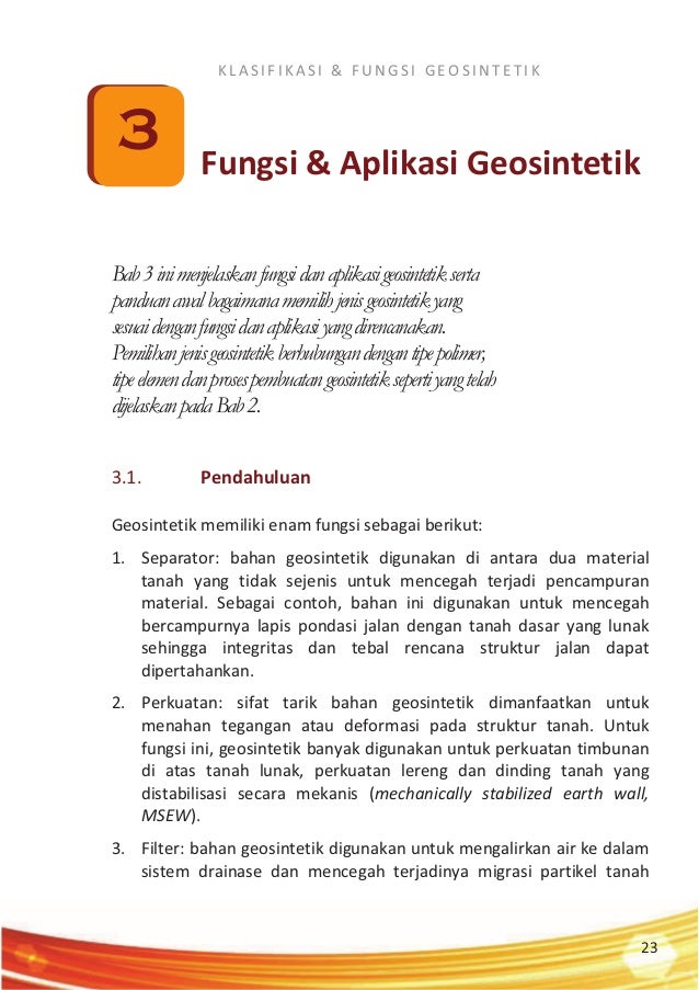 Modul pelatihan geosintetik