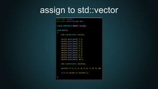 assign to std::vector