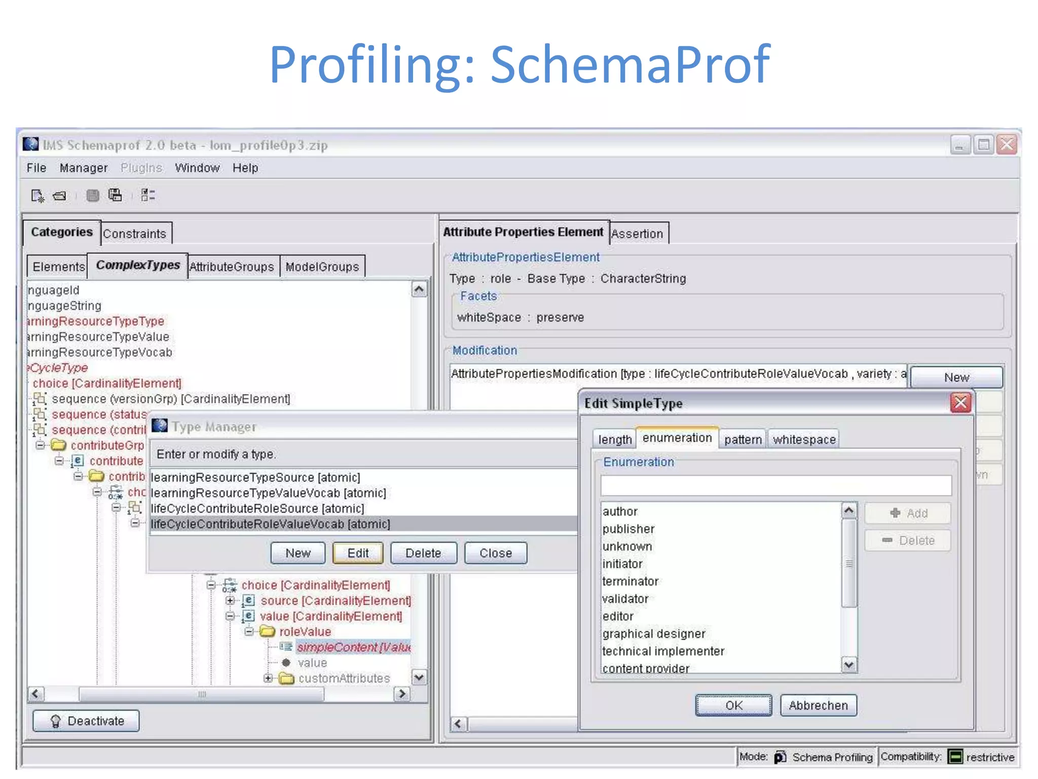 Profiling: SchemaProf
 