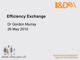 Efficiency Exchange  Dr Gordon Murray 26 May 2010 