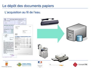 Le dépôt des documents papiers L’acquisition au fil de l’eau. 