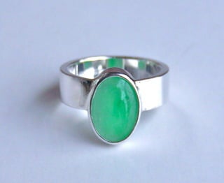 zilveren ring met jade - opdracht
