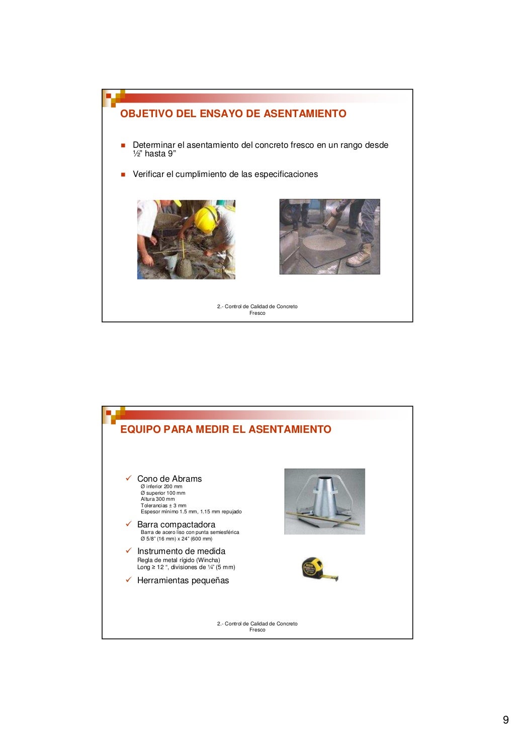 CONTROL DE CALIDAD DEL CONCRETO