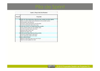 Pila de Sprint




          © 2010 Proyectalis Gestión de Proyectos S.L.
 