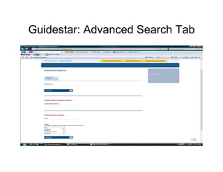 Guidestar: Advanced Search Tab
 