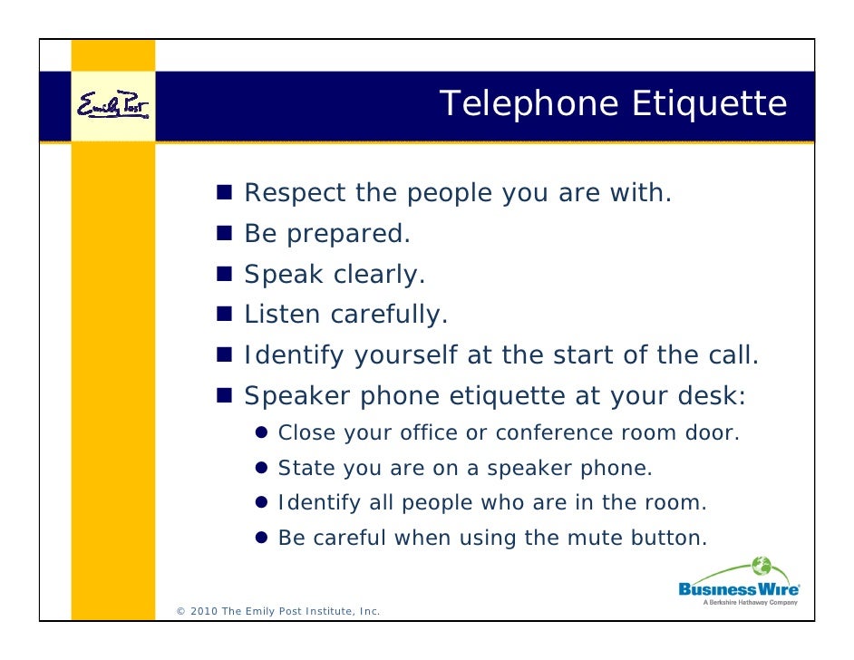 Etiquette for the Digital Age