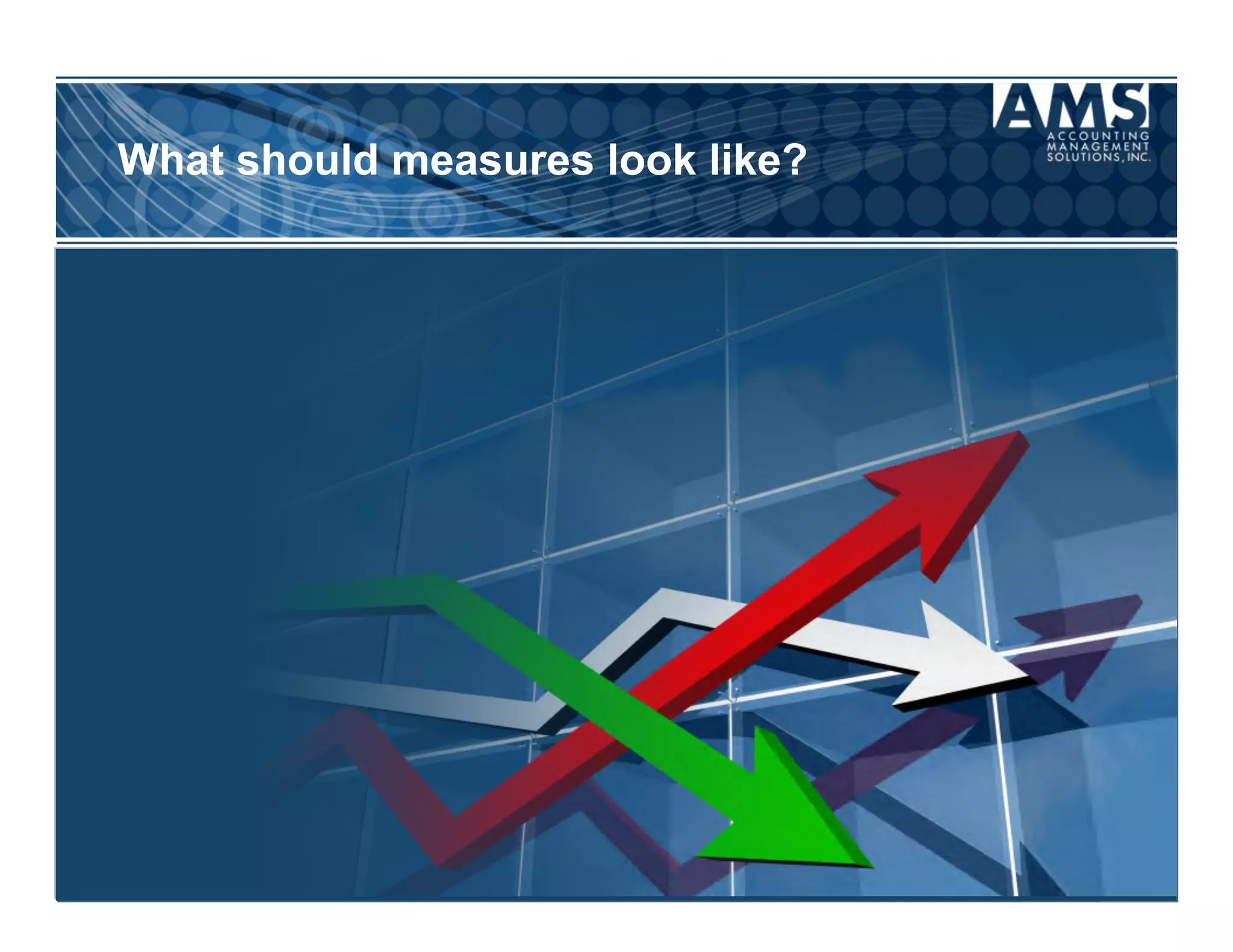 What should measures look like?
 