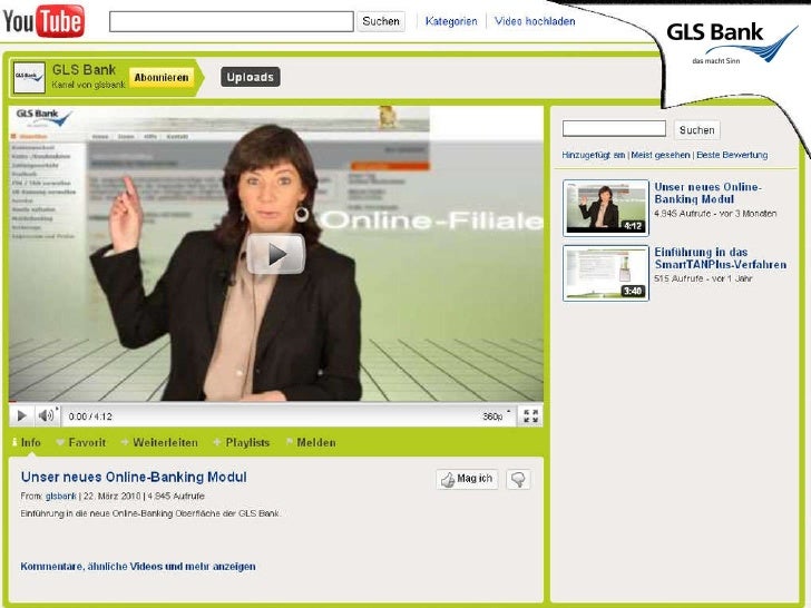Social Media Einsatz In Der Gls Bank