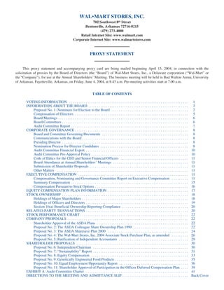 wal mart store2004Proxy Statement