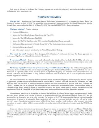 wal mart store2004Proxy Statement