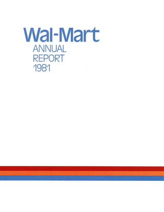 wal mart store1981Annual Report