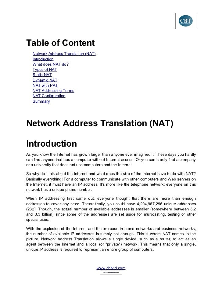Network Address Translation