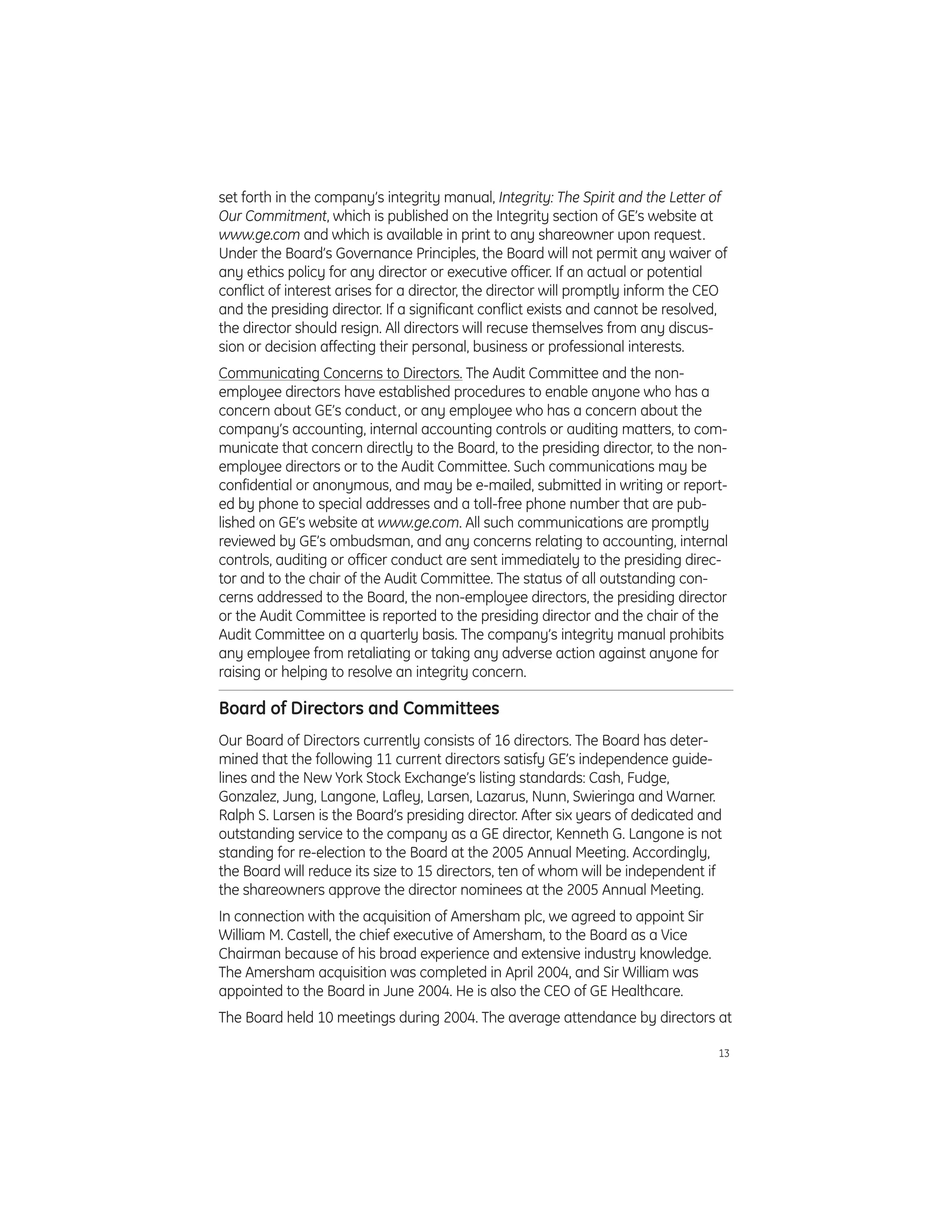 GE# 2005 Proxy Statement 