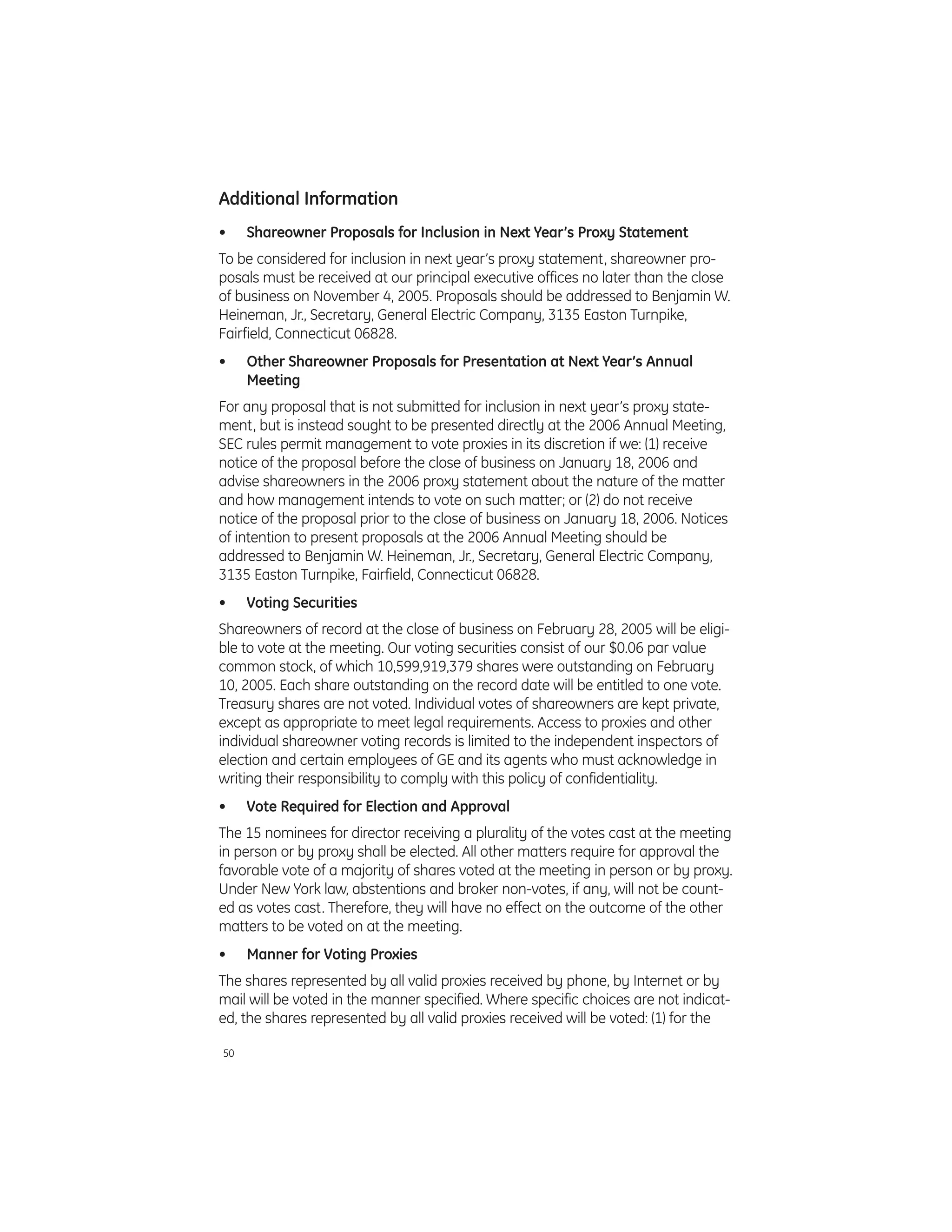 GE# 2005 Proxy Statement 