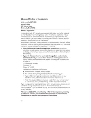 GE# 2005 Proxy Statement 