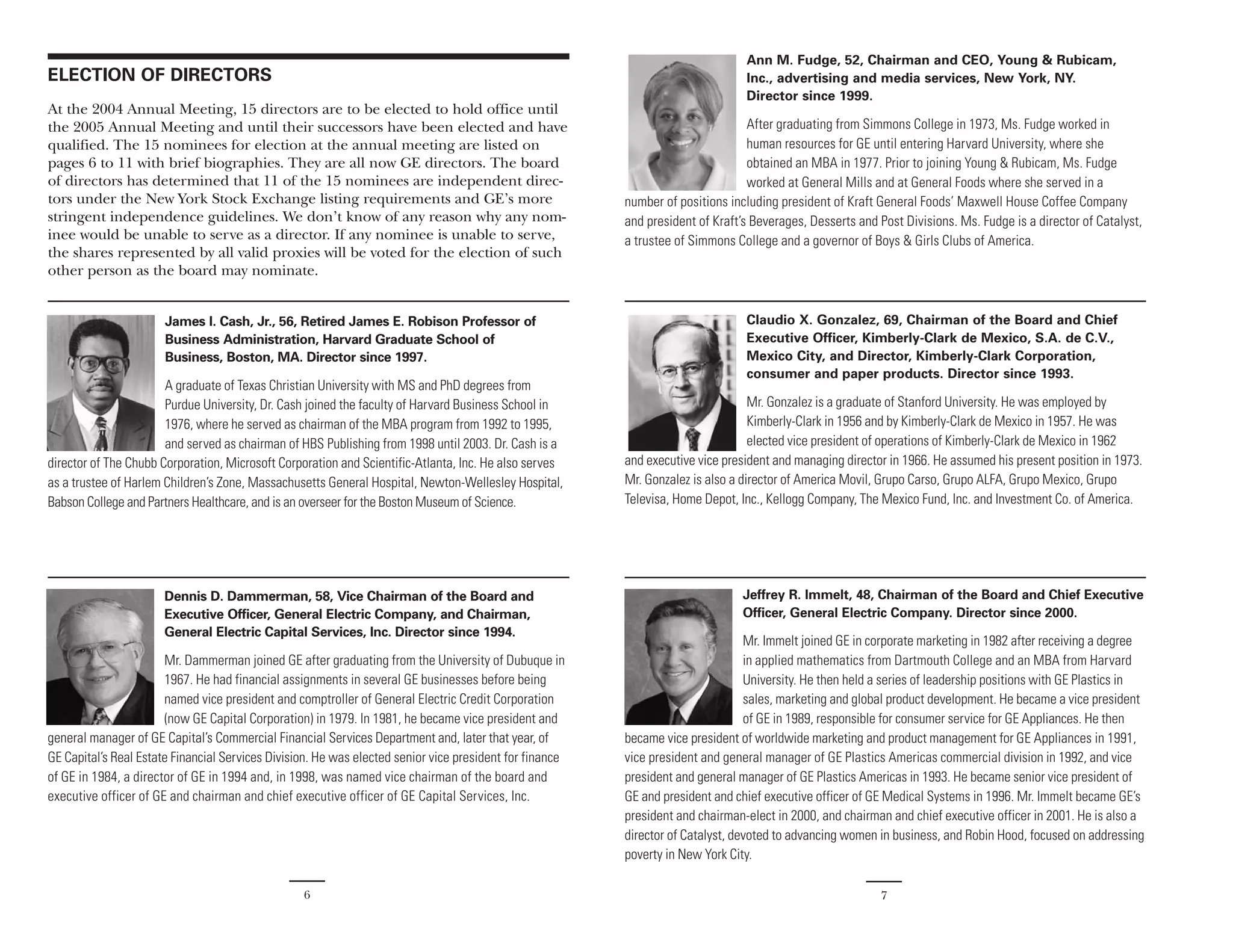 GE# 2004 Proxy Statement 