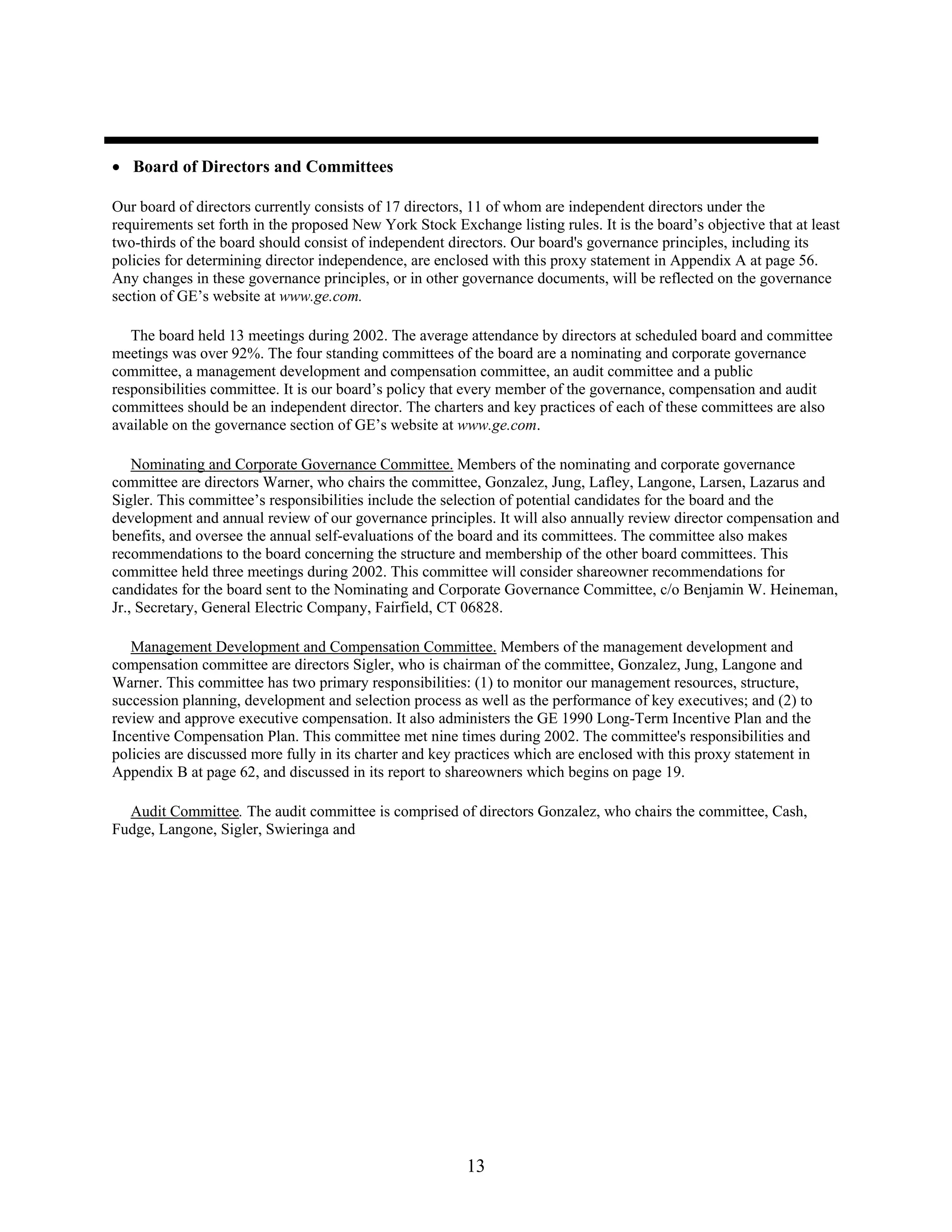 GE# 2003 Proxy Statement 