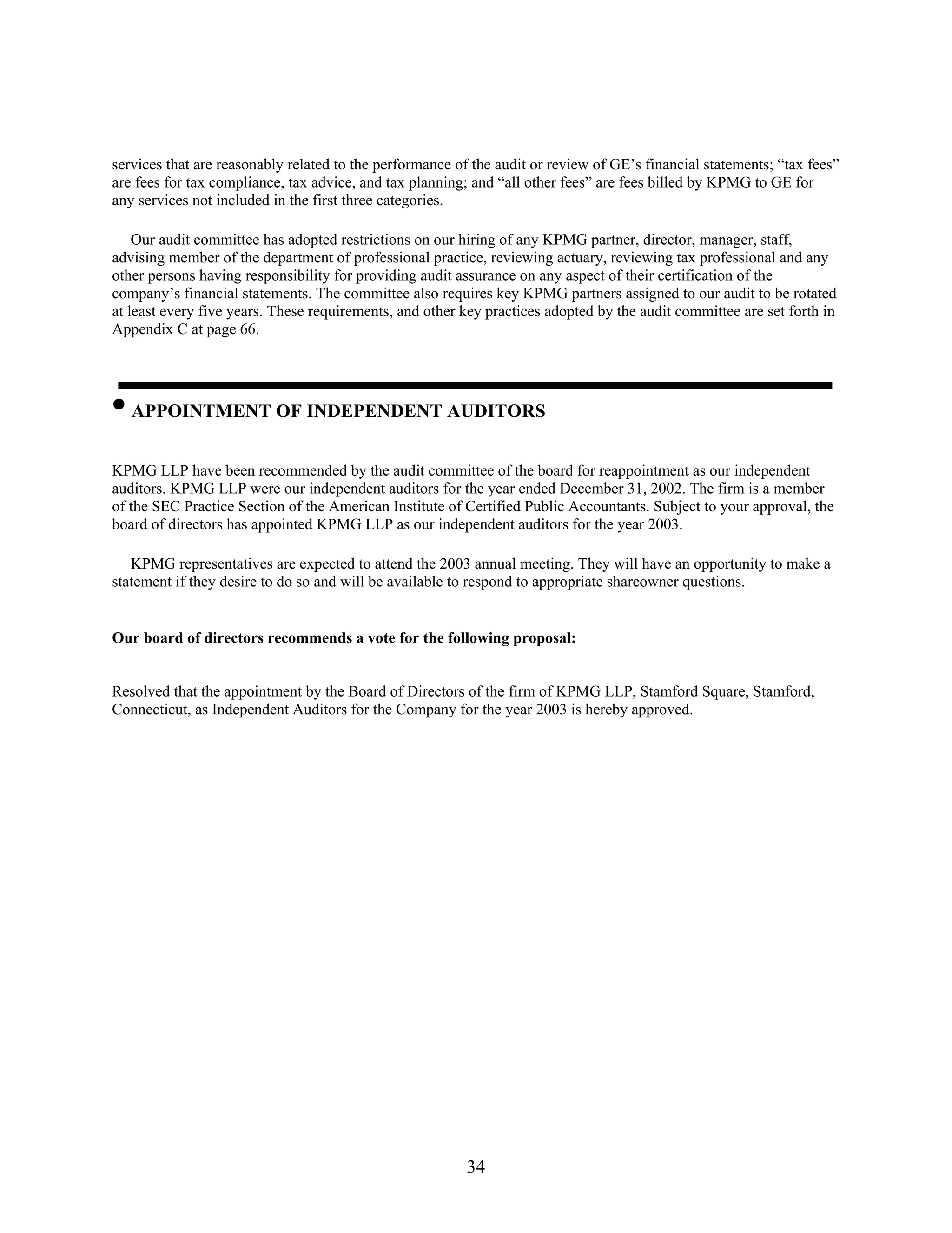 GE# 2003 Proxy Statement 