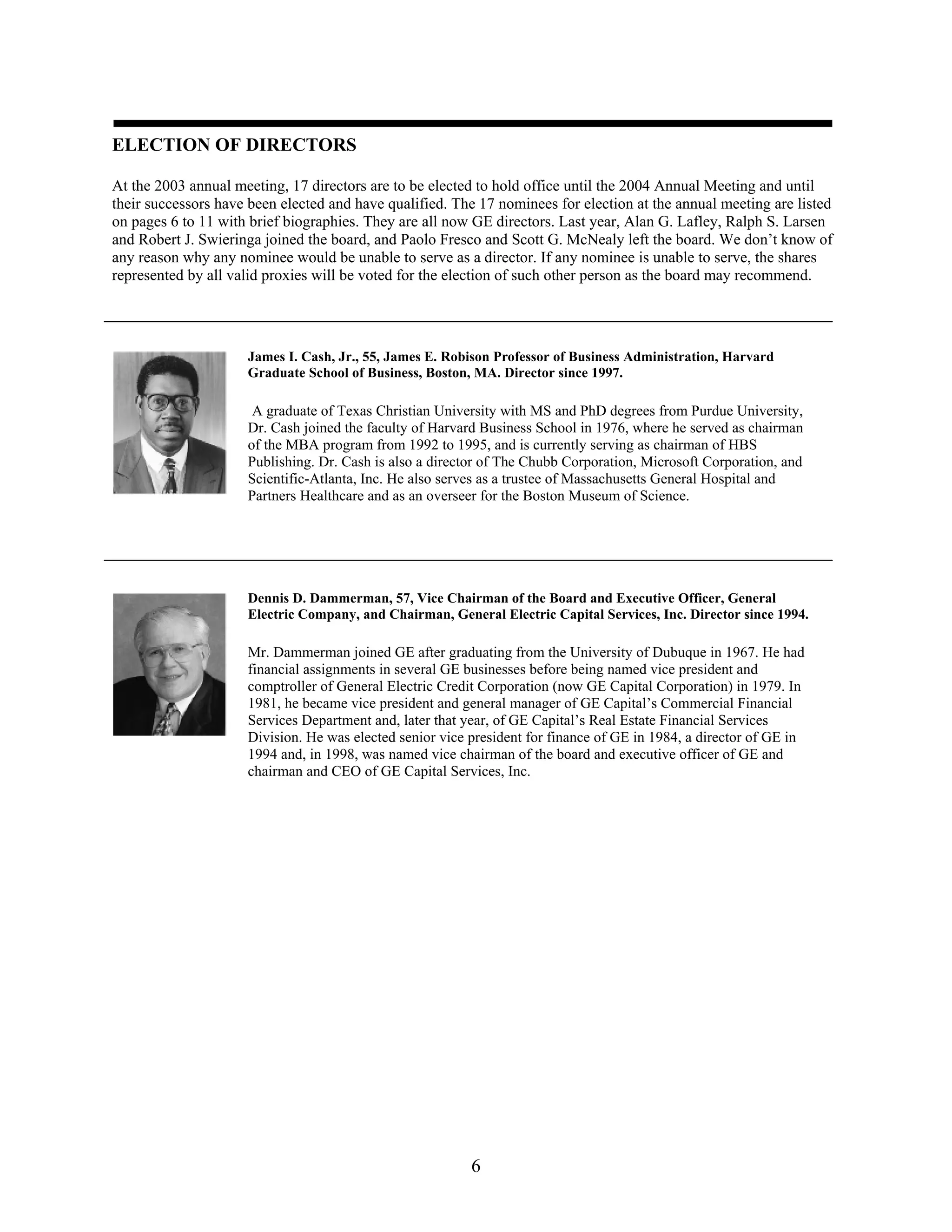 GE# 2003 Proxy Statement 