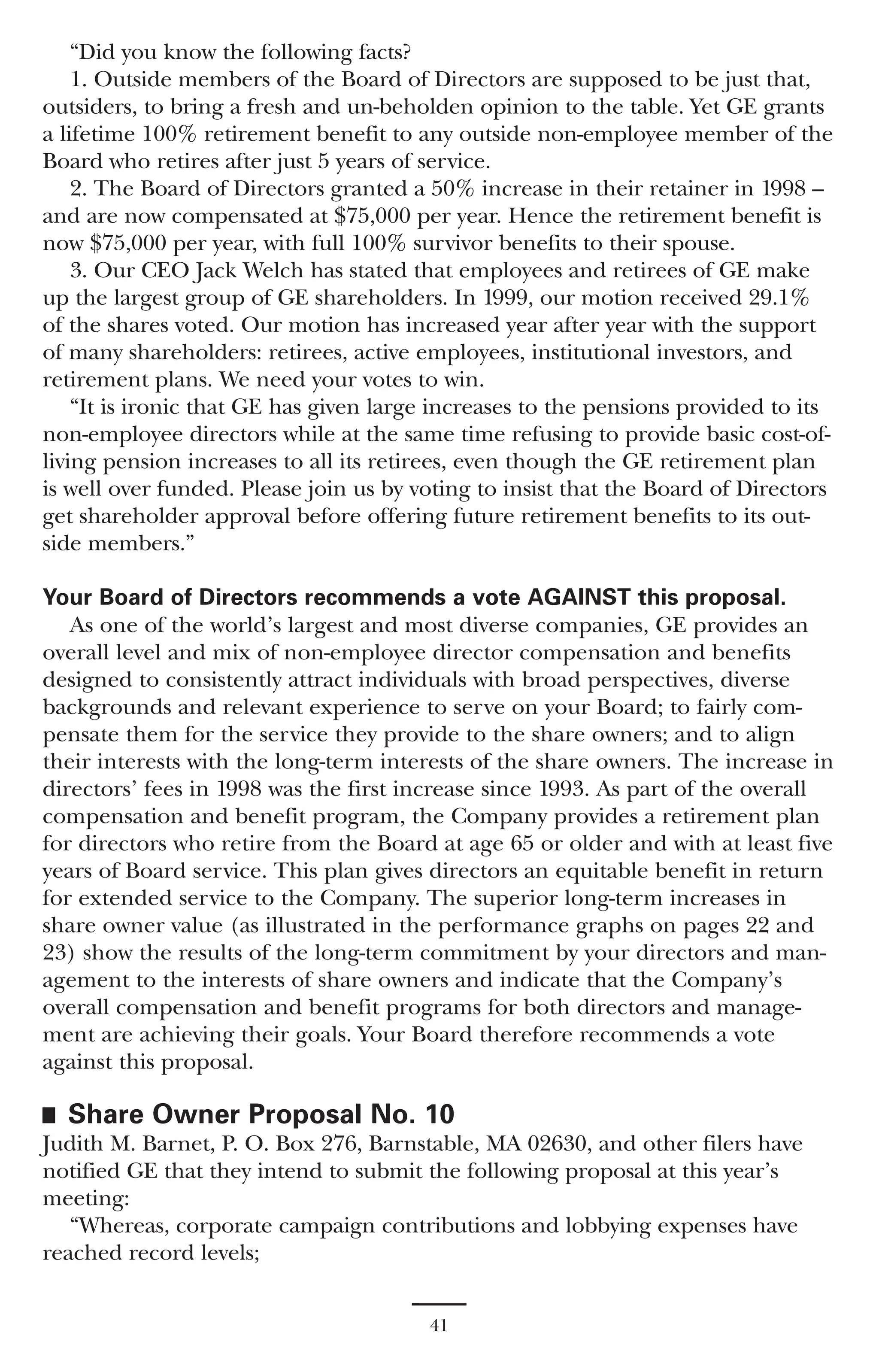 GE# 2000 Proxy Statement 