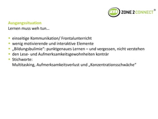 Das Dilemma„Lernen muss weh tun…“Deutschland hinkt bei innovativenBildungskonzepten im internationalenVergleich hinterher.