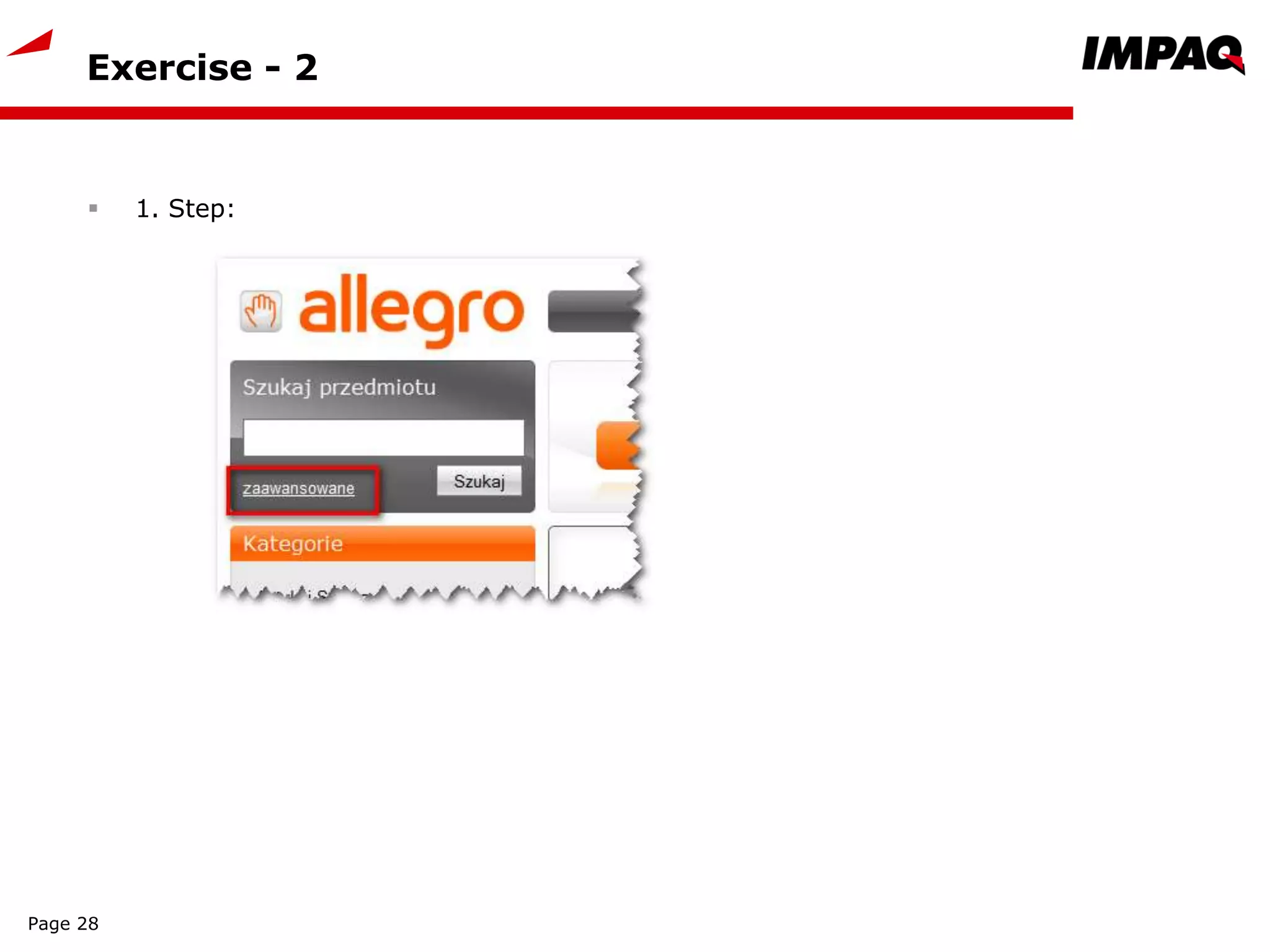 Exercise - 2
 1. Step:
Page 28
 