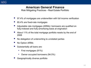 AIG Residential Mortgage Presentation - August 9, 2007