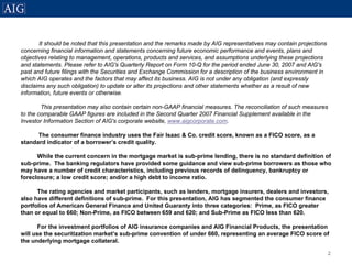 AIG Residential Mortgage Presentation - August 9, 2007