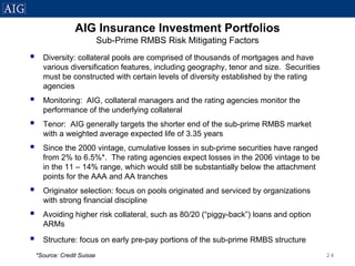 AIG Residential Mortgage Presentation - August 9, 2007