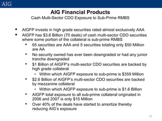 AIG Residential Mortgage Presentation - August 9, 2007
