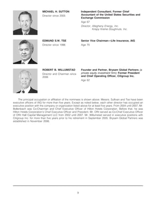 AIG AIG Annual Reports and Proxy Statements 2008 Proxy Statement