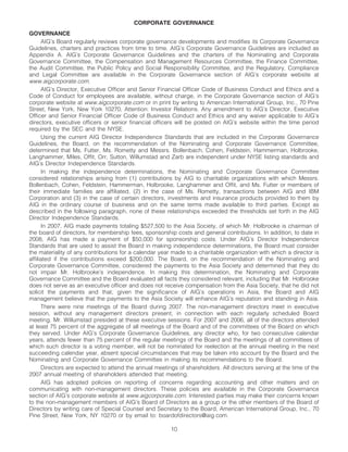 AIG AIG Annual Reports and Proxy Statements 2008 Proxy Statement