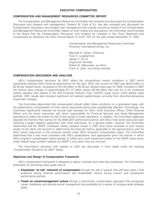 AIG AIG Annual Reports and Proxy Statements 2008 Proxy Statement