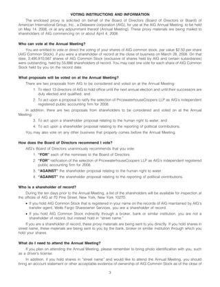AIG AIG Annual Reports and Proxy Statements 2008 Proxy Statement