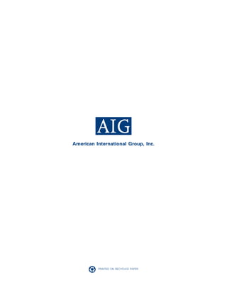 AIG AIG Annual Reports and Proxy Statements 2008 Proxy Statement