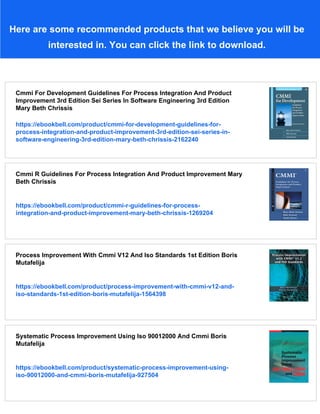Process Improvement And Cmmi For Systems And Software 1st Edition Ron S ...