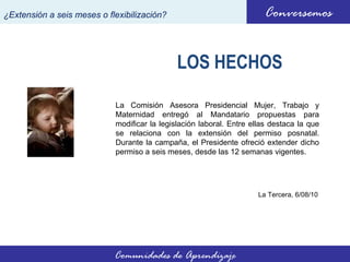 Propuesta para reformar posnatal: ¿Extensión a seis meses o ...