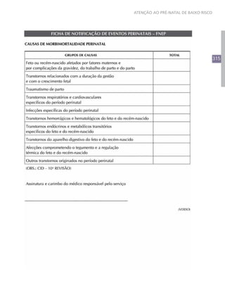 ATENÇÃO AO PRÉ-NATAL DE BAIXO RISCO




                                      315
 